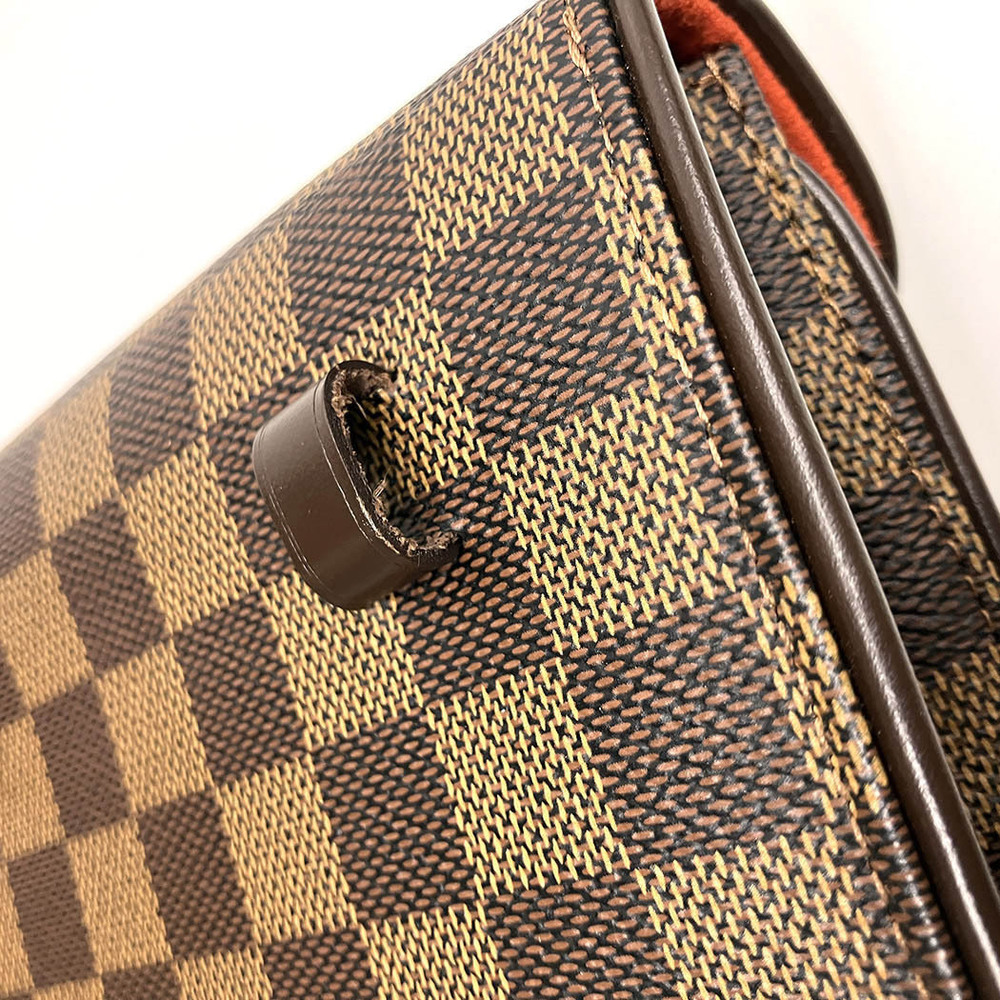 Louis Vuitton Pochette Florentine Damier Canvas Leather Pouch Bag Ebene Brown - Picture 11 of 13